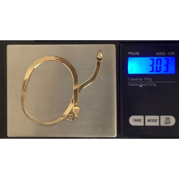 18K Gold Bracelet Flat Chain 7.5 inches 3.03 grams - Picture 5 of 8